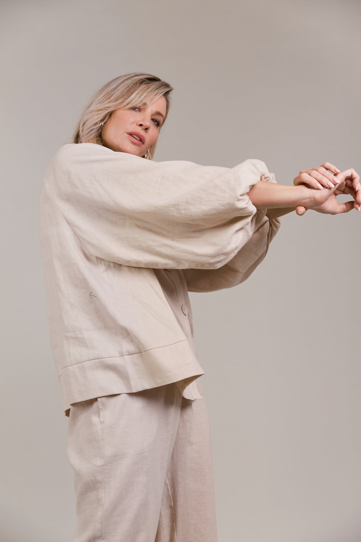 E&Ive Laax Button Blouse Ecru