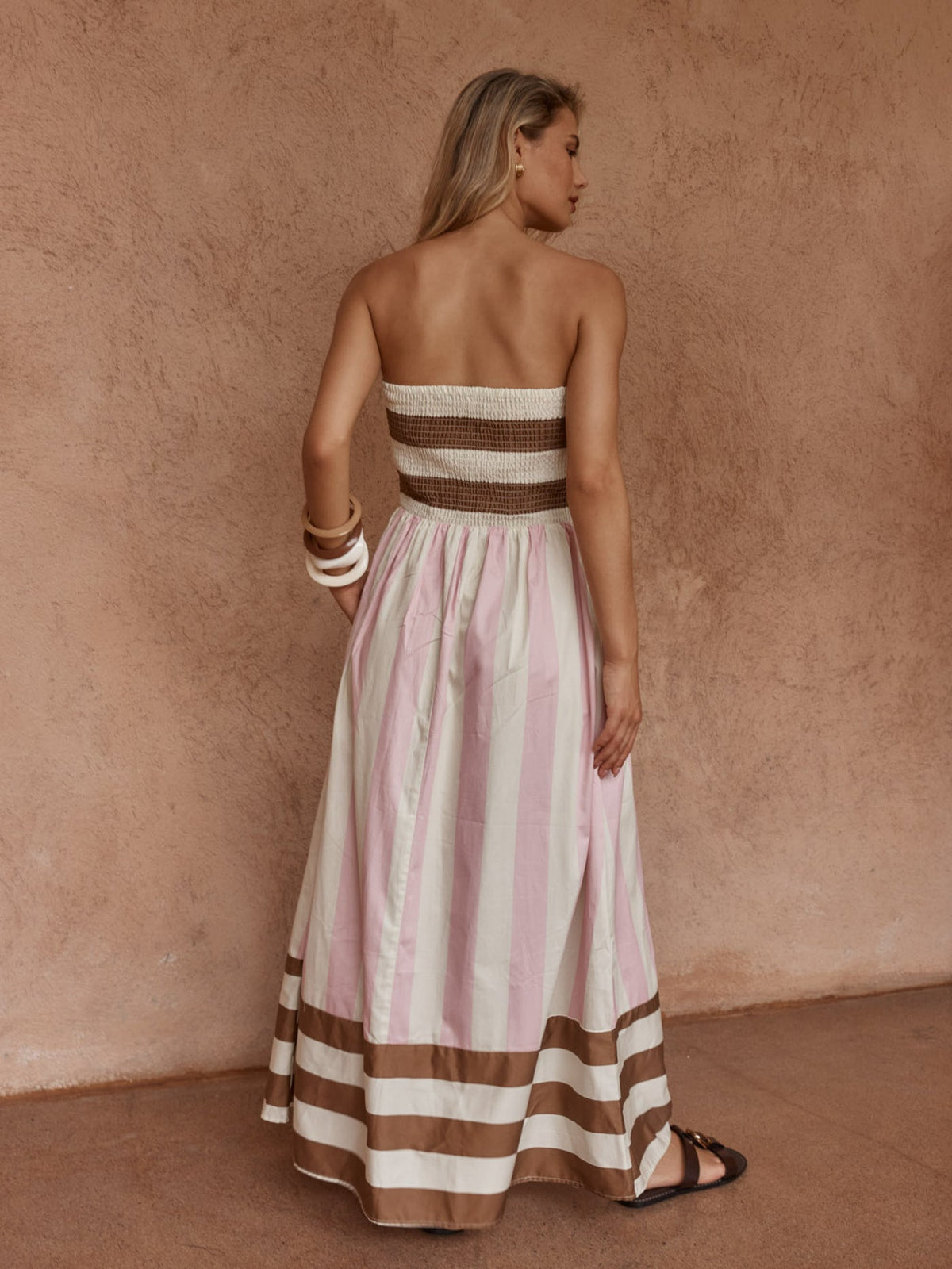 SASS NEA SPLICED STRAPLESS DRESS - NEAPOLITAN. Pre order
