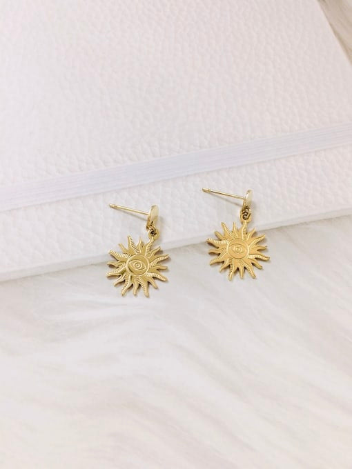 Flying Saucers evil eye drop earrings