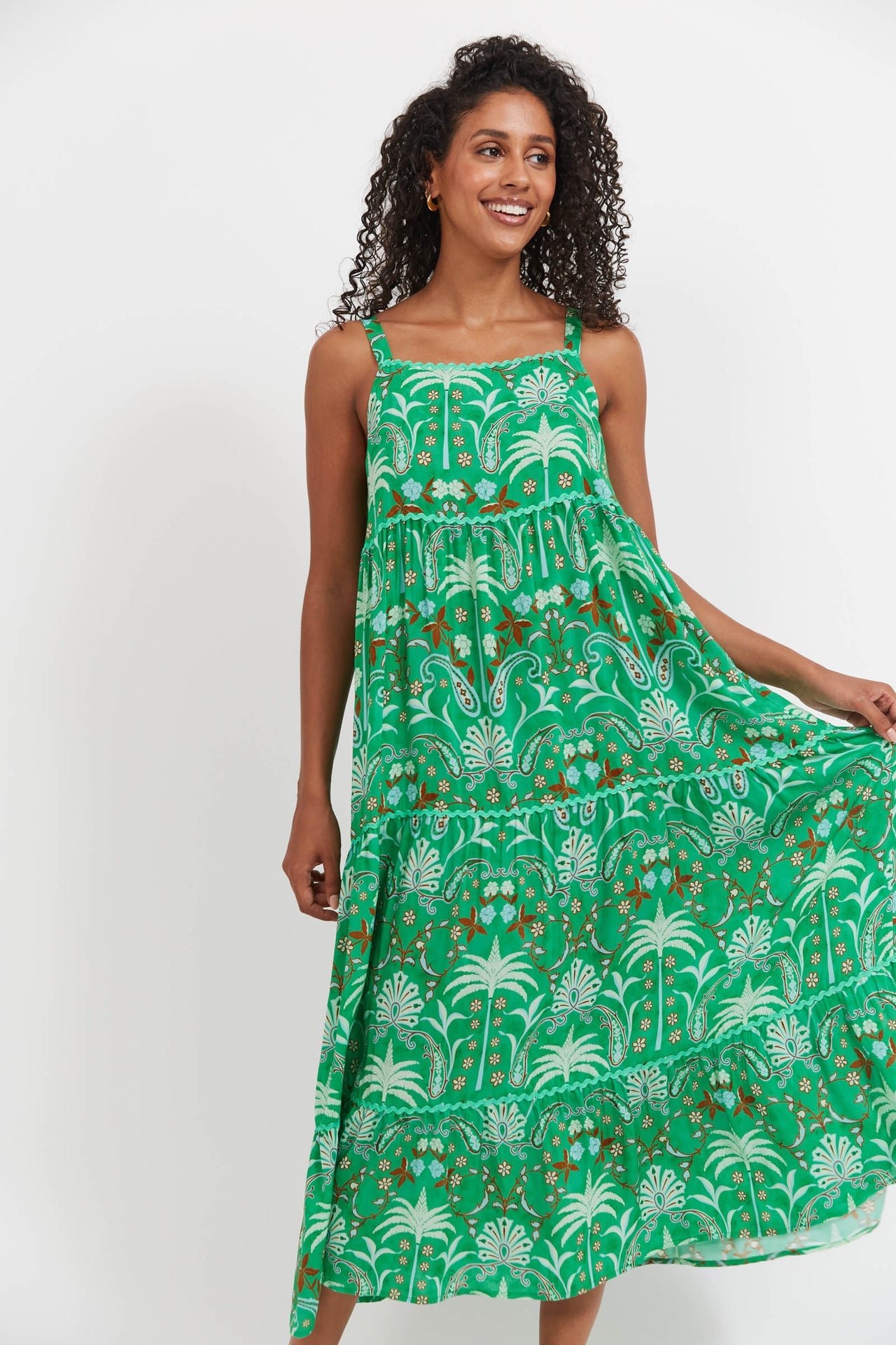 Haven Haiti tank maxi dress palms