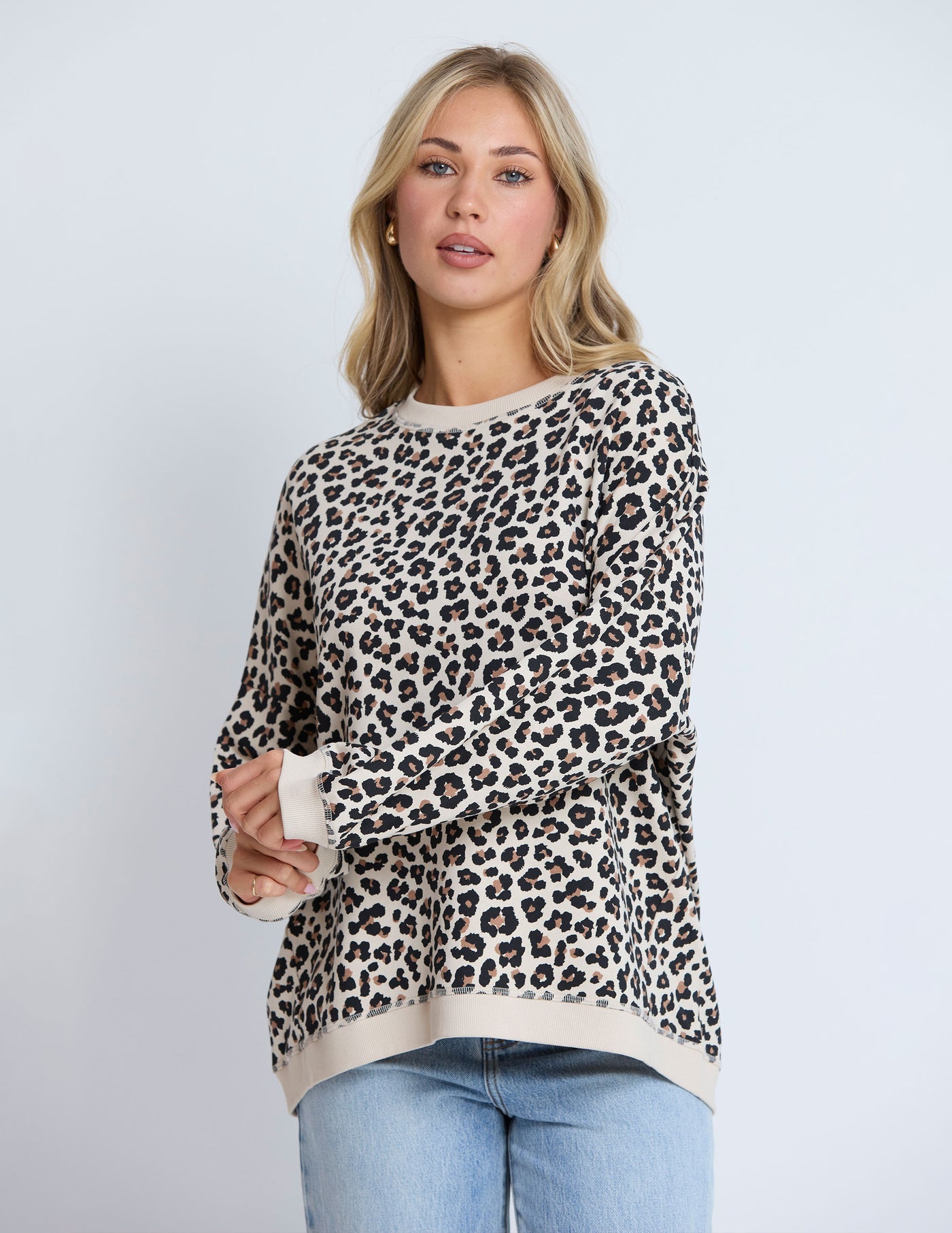 Stella +Gemma Newport leopard sweat