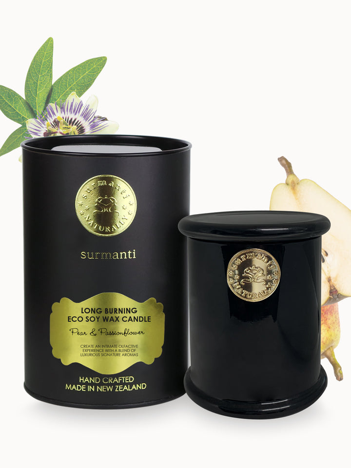 Surmanti Pear & Passionflower Long Burning Eco Soy Wax Candle