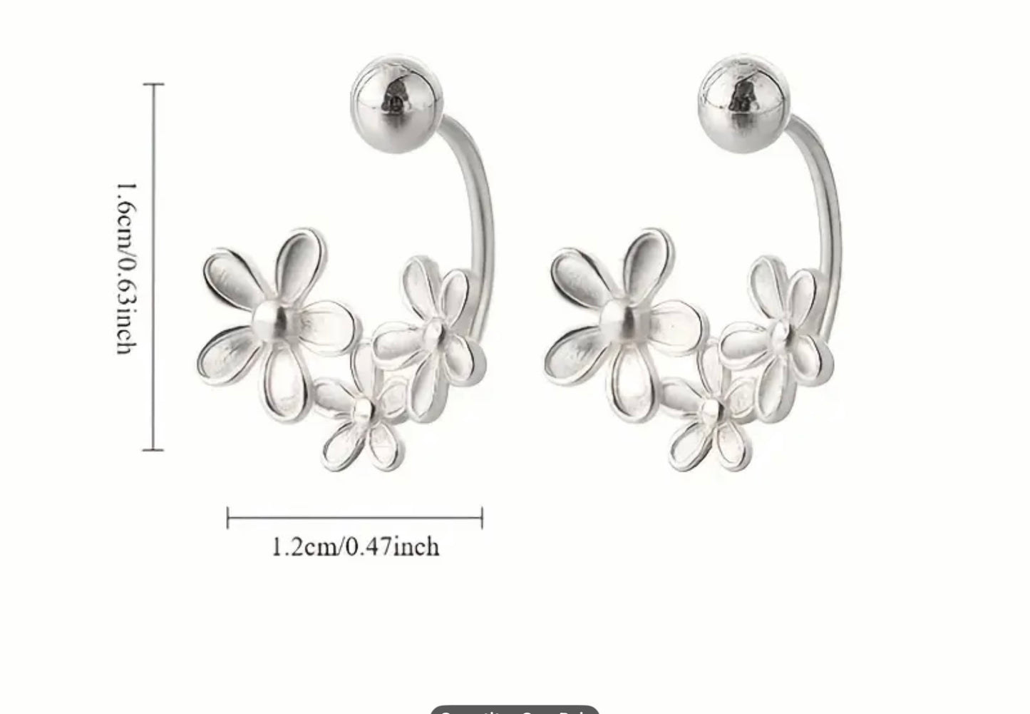 Flying Saucers flower s/ s earrings