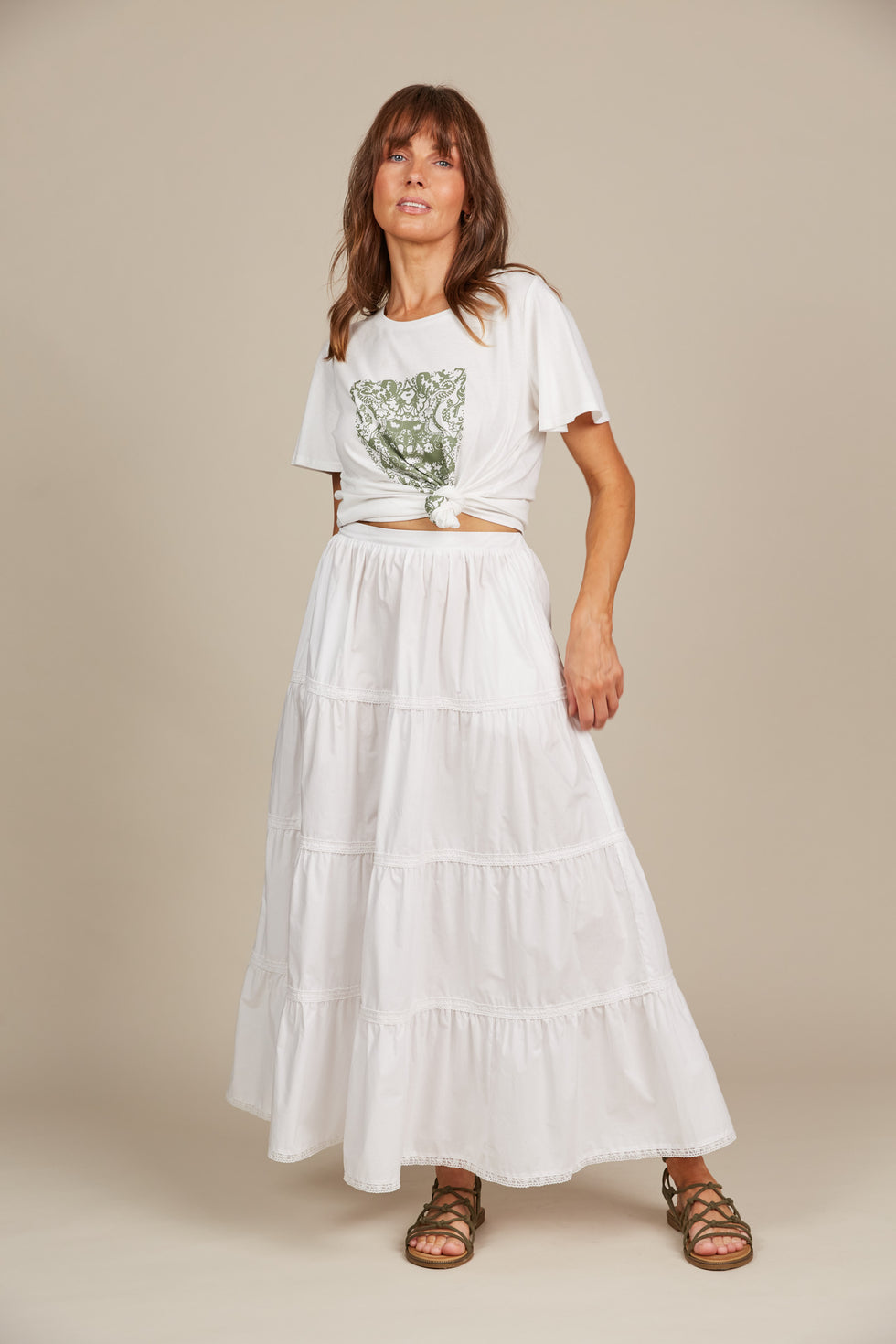 Isle of mine Remi Tiered Skirt lotus