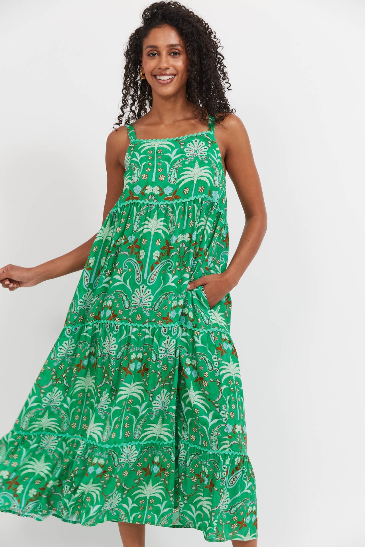 Haven Haiti tank maxi dress palms