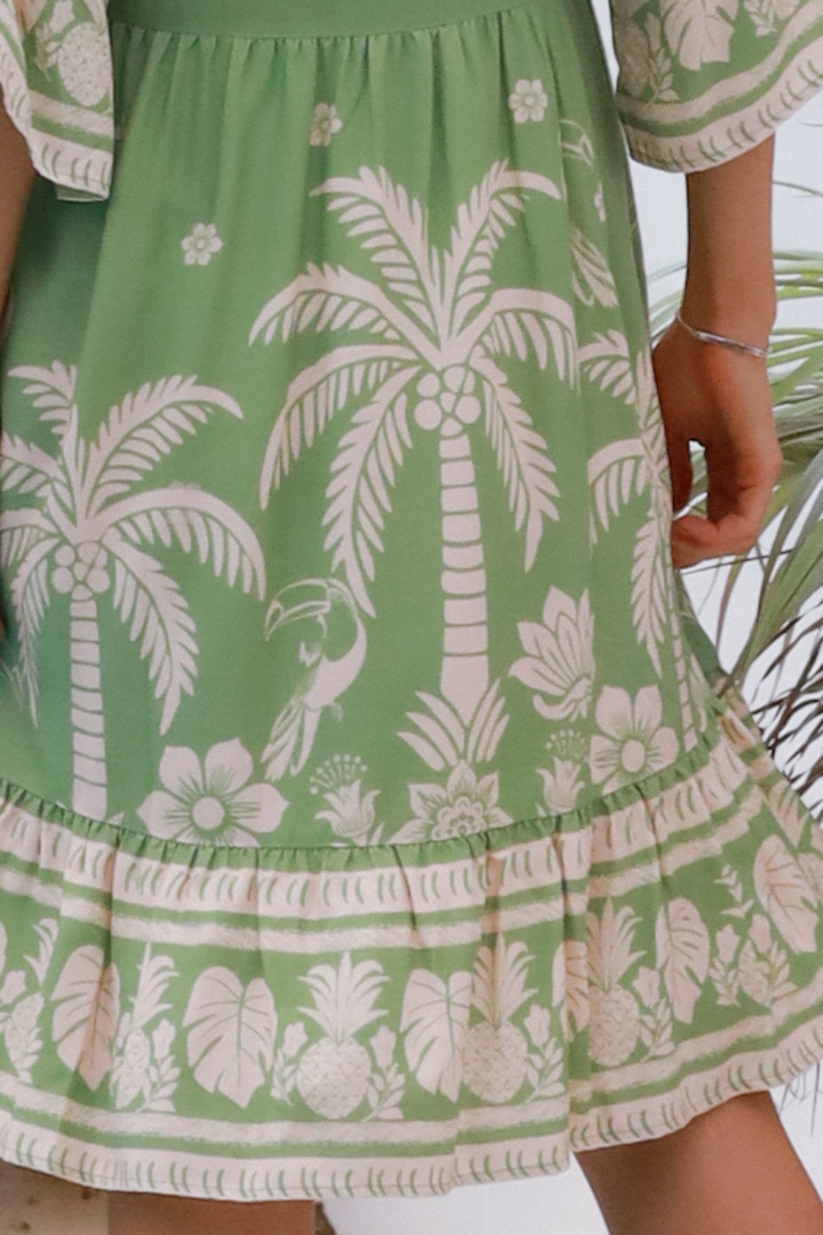 Beatrix Green mini dress