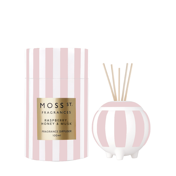 Moss street Raspberry, Honey & Musk Ceramic Diffuser 100ml