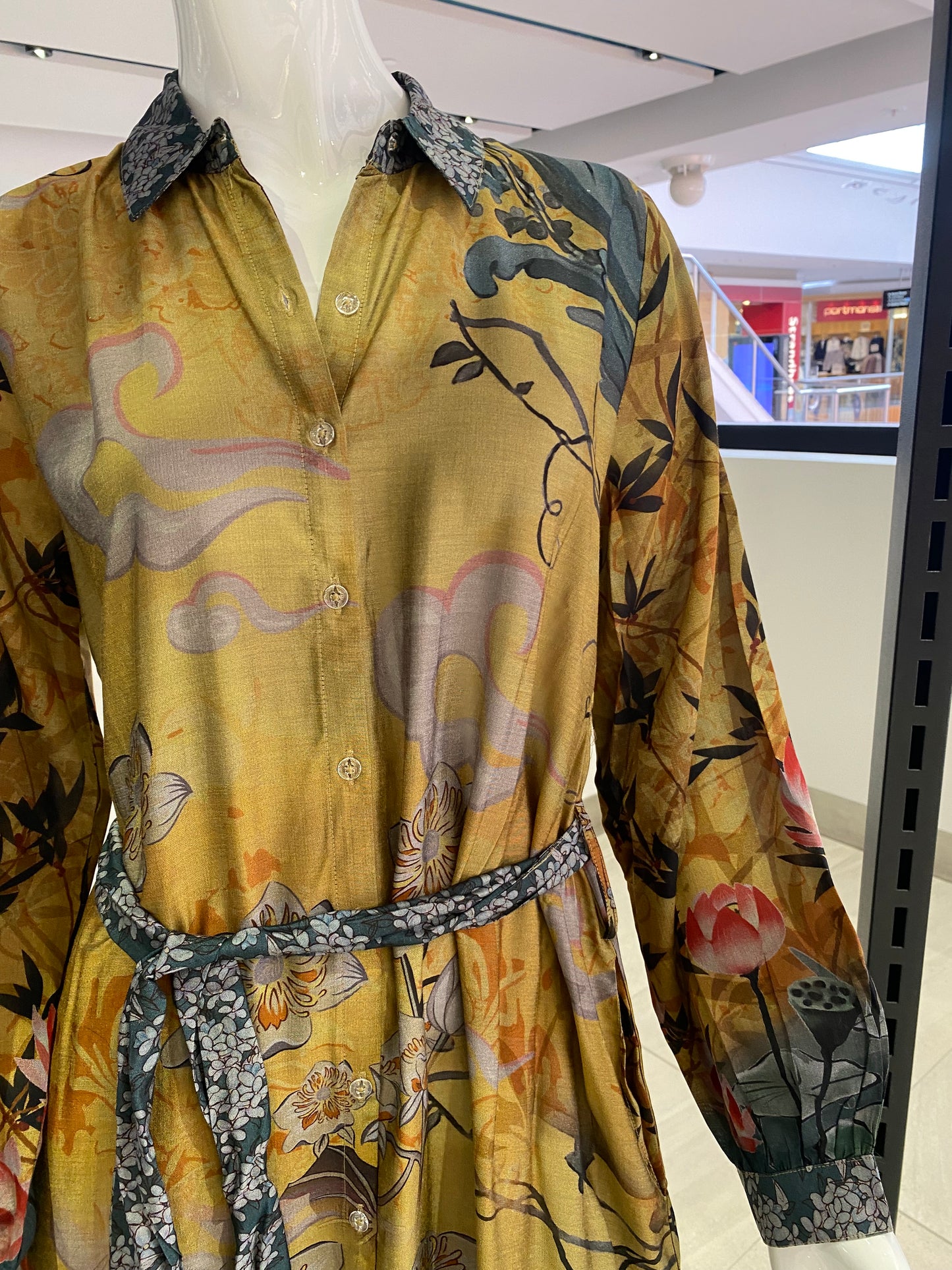 Lotus sunset buttoned dress