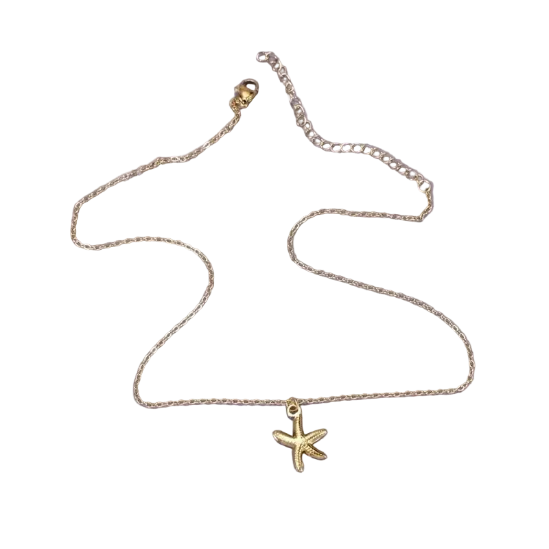 Flying Saucers Starfish necklace