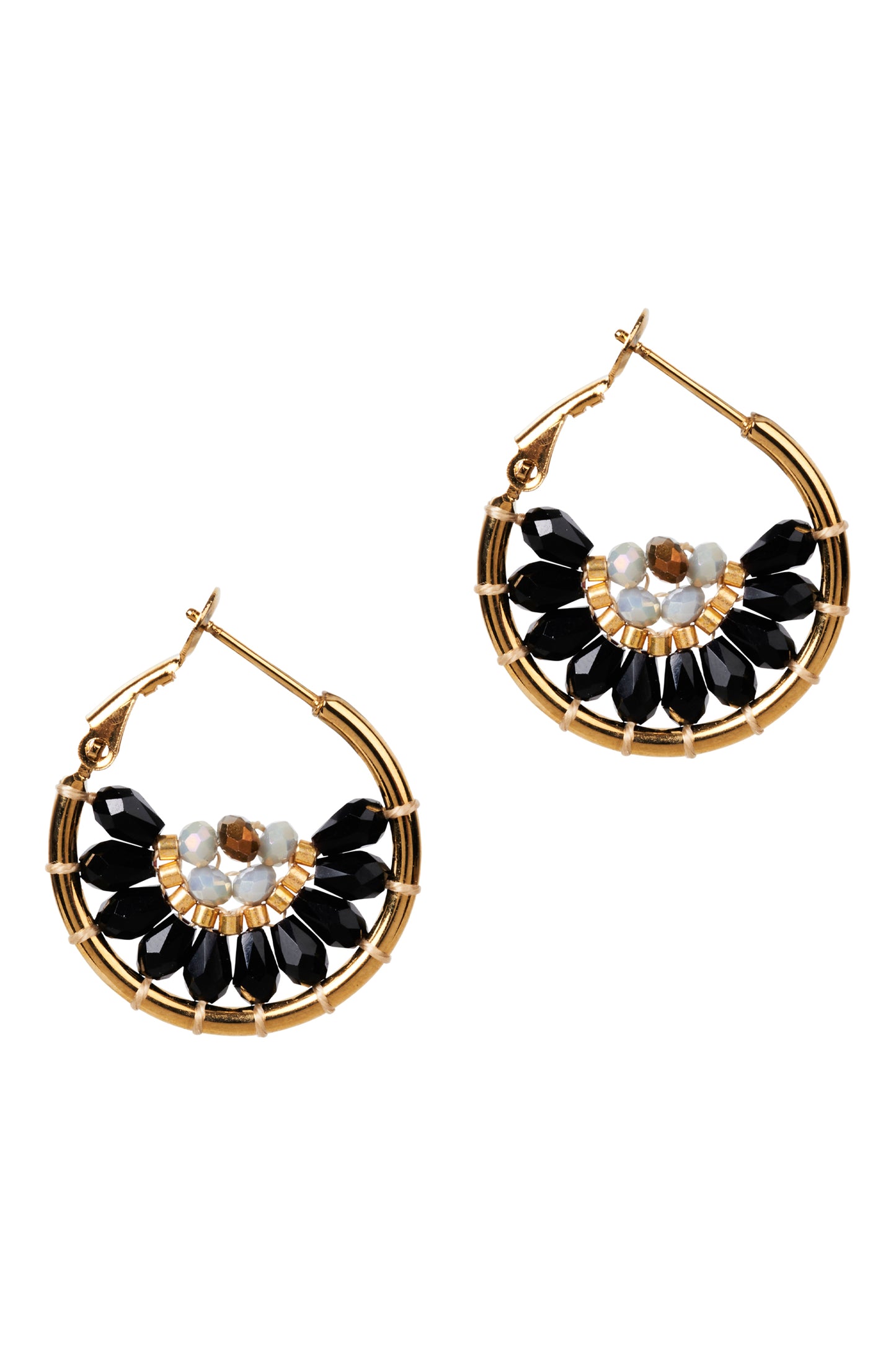 Eb&Ive Manta round earring Black