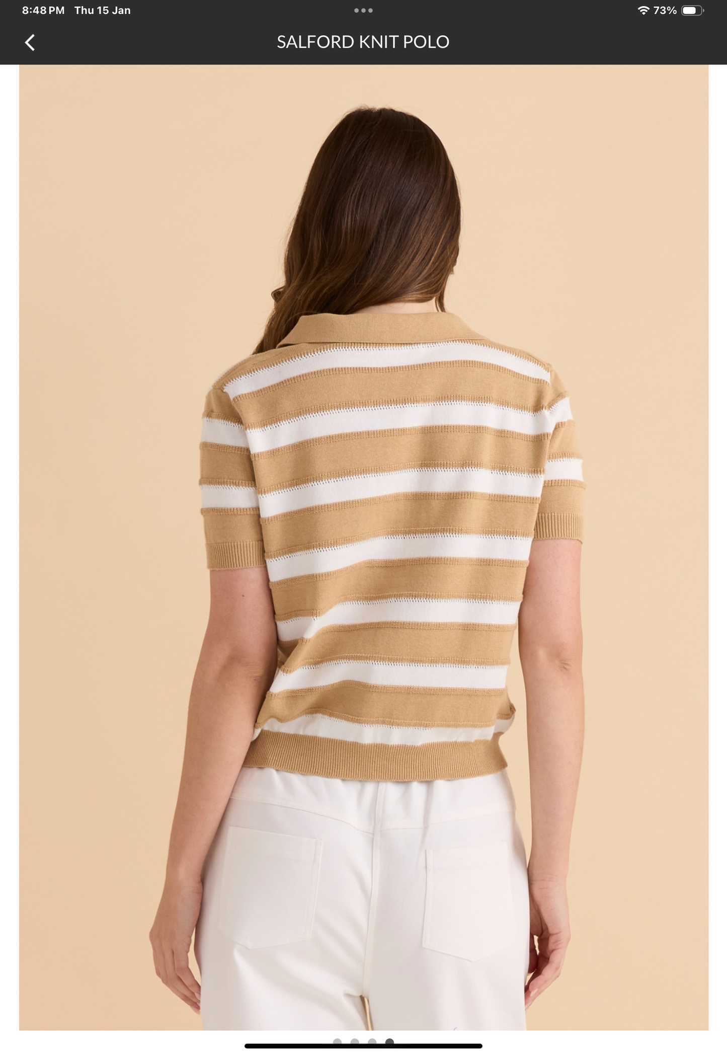 BettyBasics Salford knit polo cream