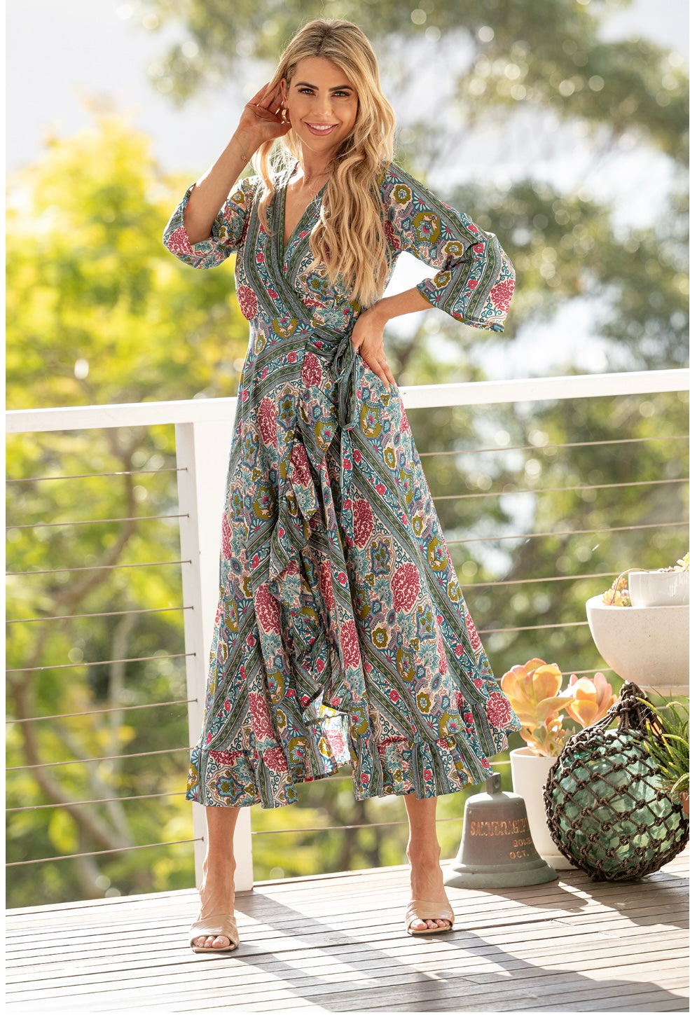 Ashanti long sleeve wrap dress
