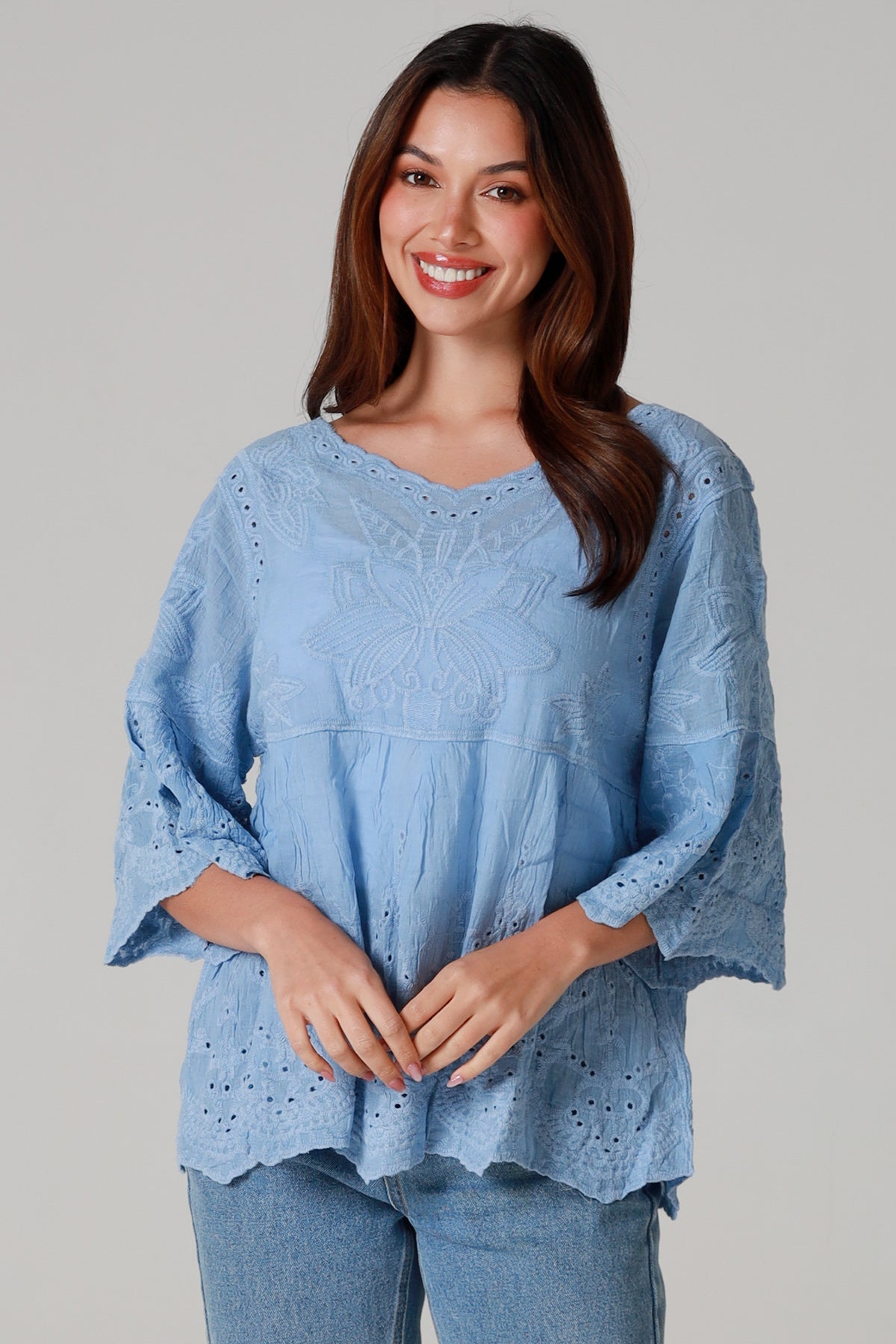 Light blue cordon top one size