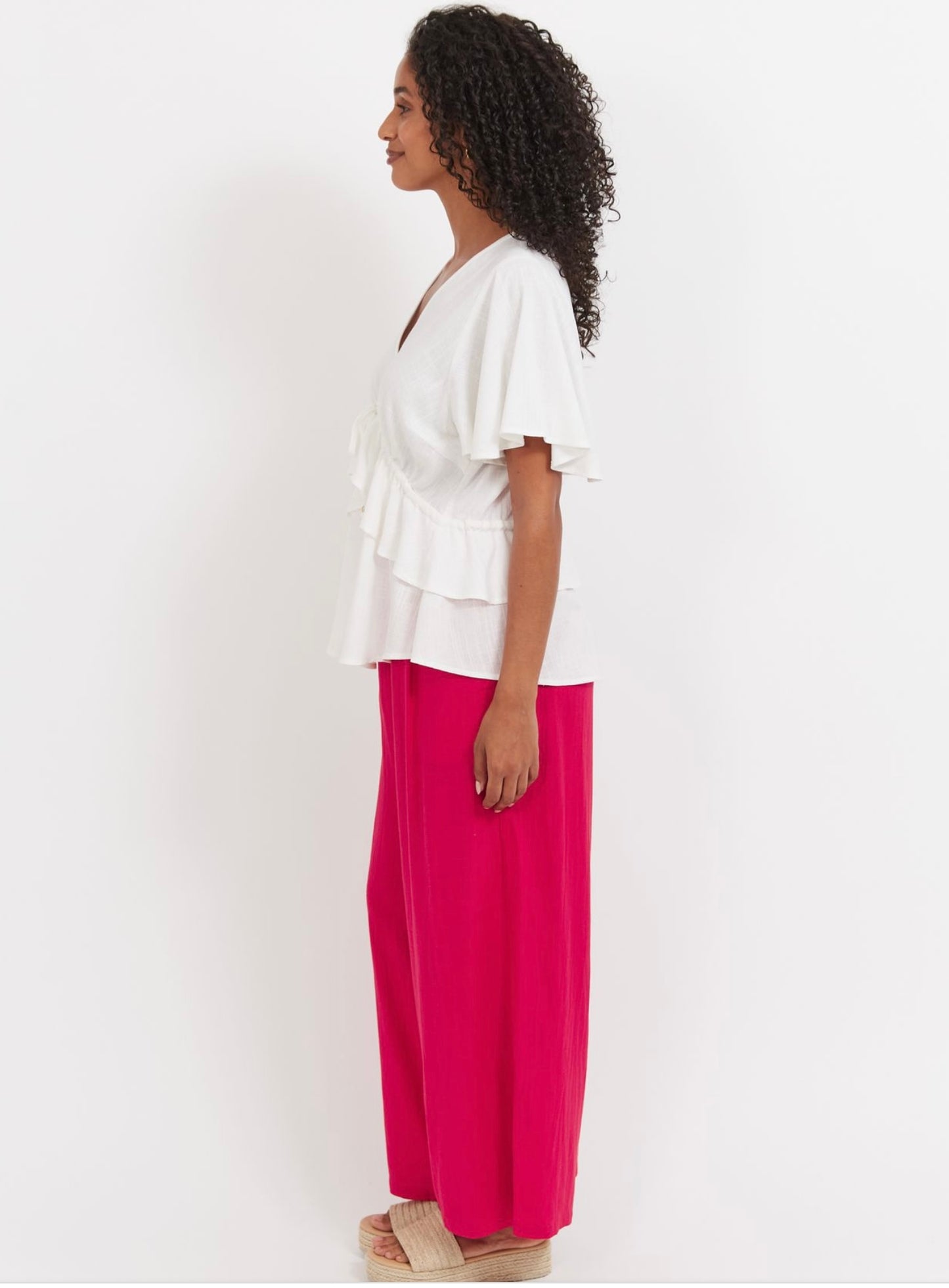 Haven Jardin frill top White