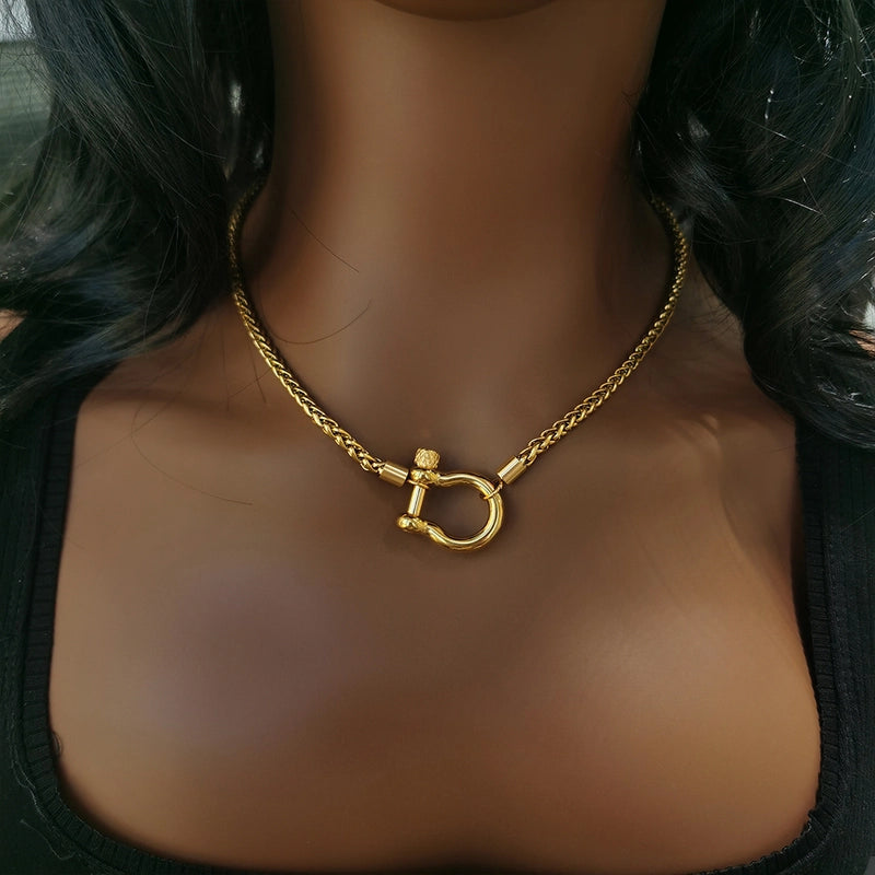 Flying Saucers Urban bolt gold chain goldsteel buckle