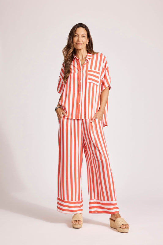 Eb &Ive Treville striped shirt one size coral