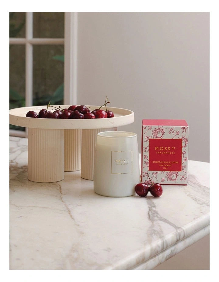 Moss Street large candle 370g spice plum a nd cove Starty Night