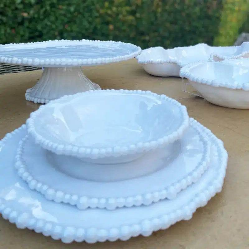 Melamine Pearl dinner plate white