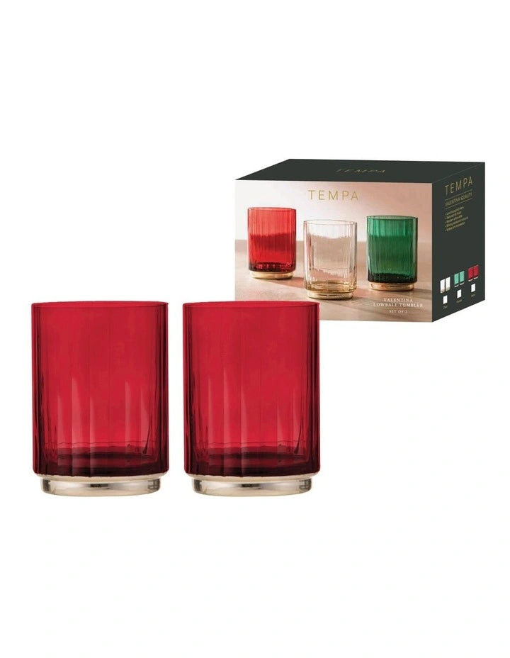 Valentinalowballtumblerset of two berry