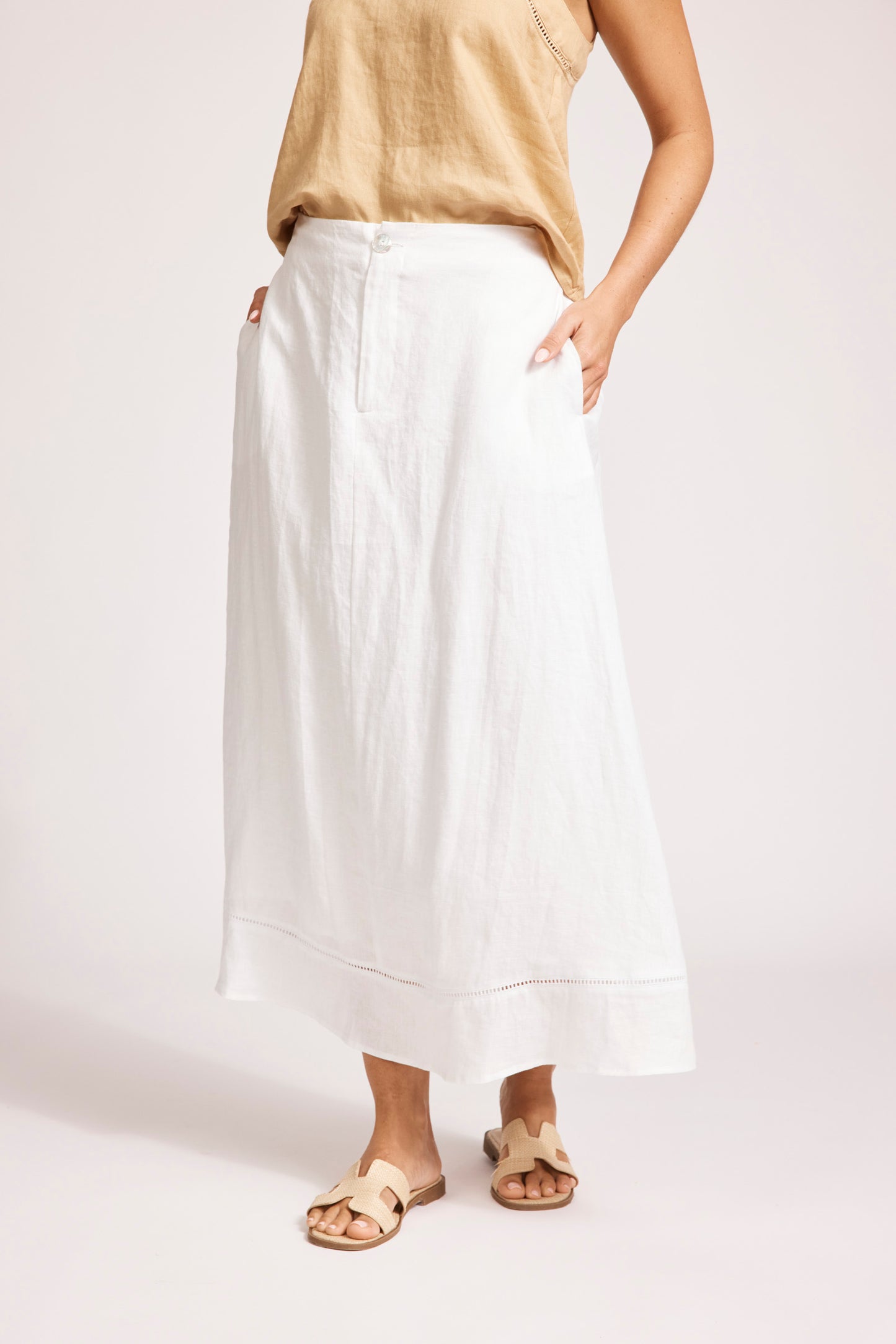 Eb &Ive Miramar maxi skirt white