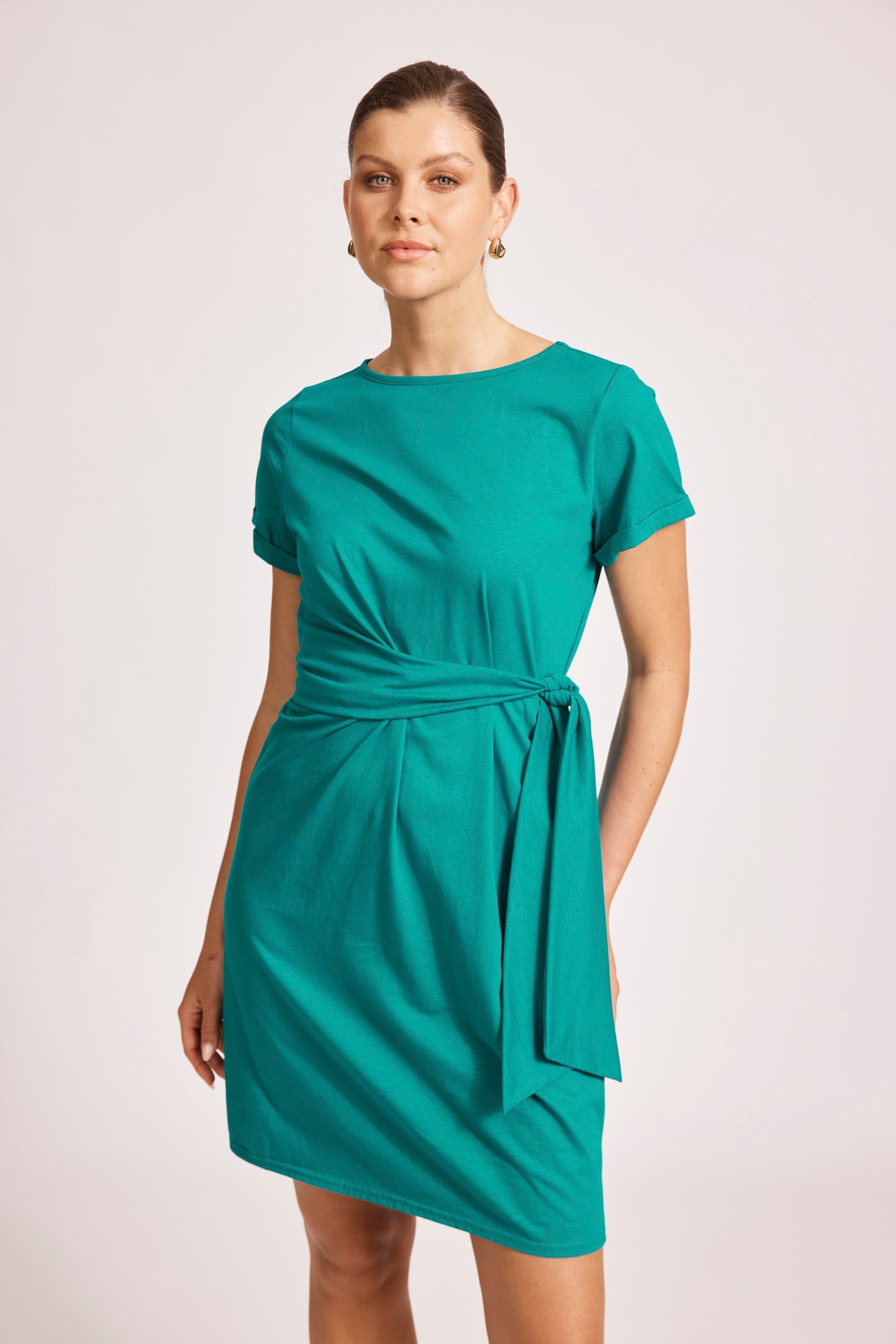 Eb &Ive Francis Tie Dress Lagoon