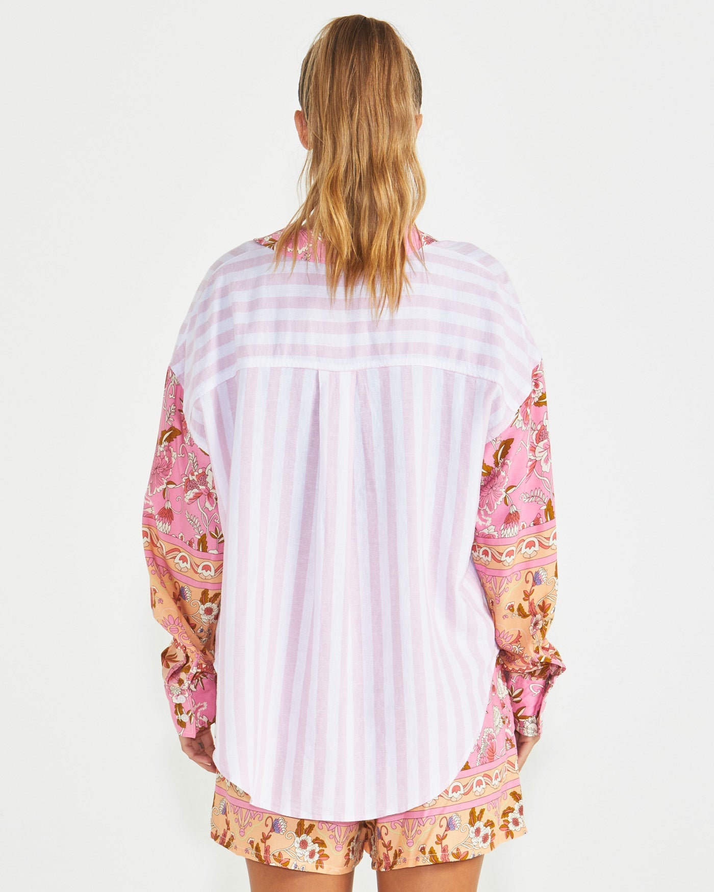 Sass CHIARA SPLICED SHIRT - PAISLEY/STRIPE