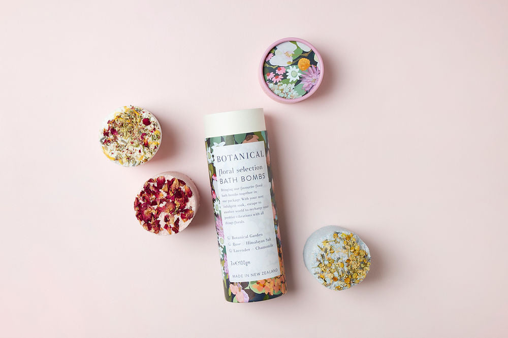 Botanical NZ Floral selection bath bomb gift tube