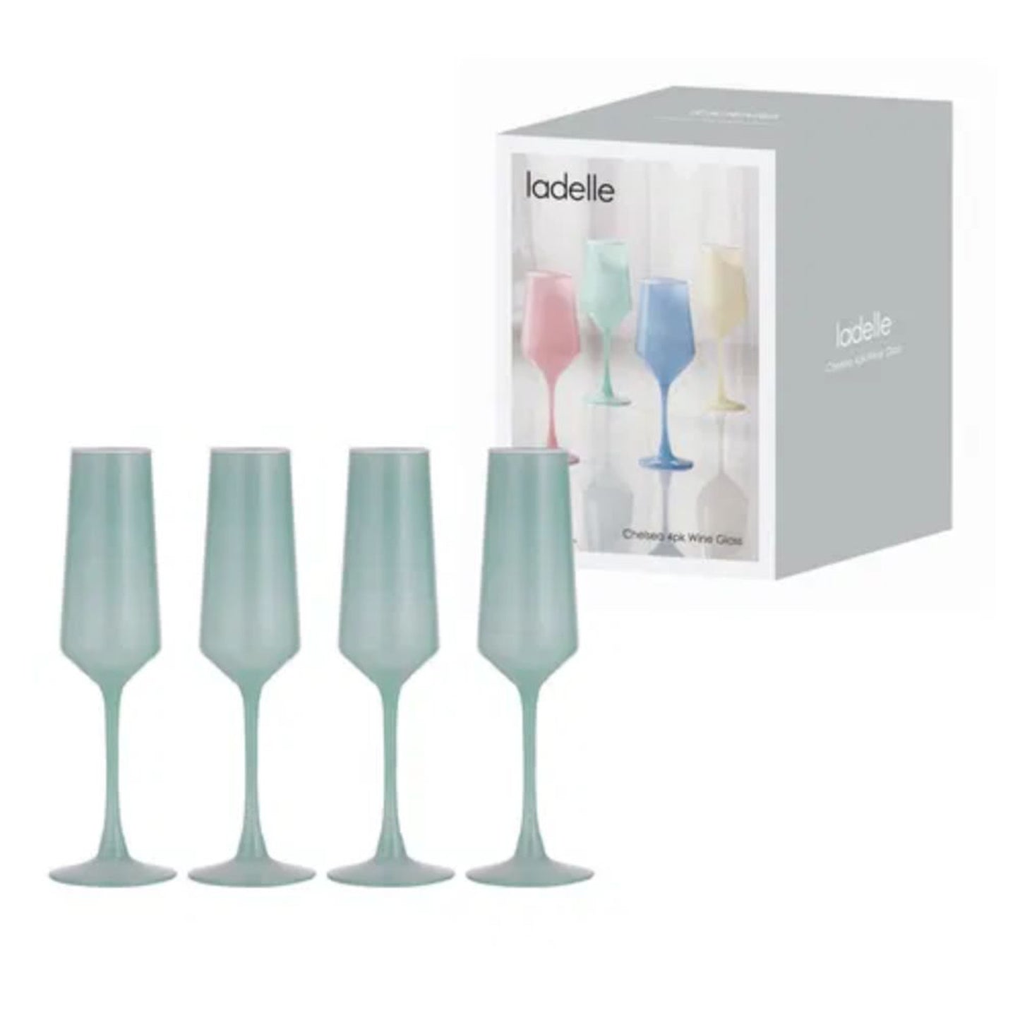 Ladelle Chelsea mint Champagne 4pk