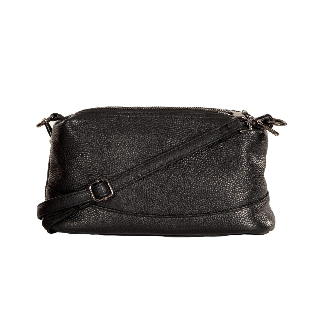 Sassy duck Electra leather cross body bag navy