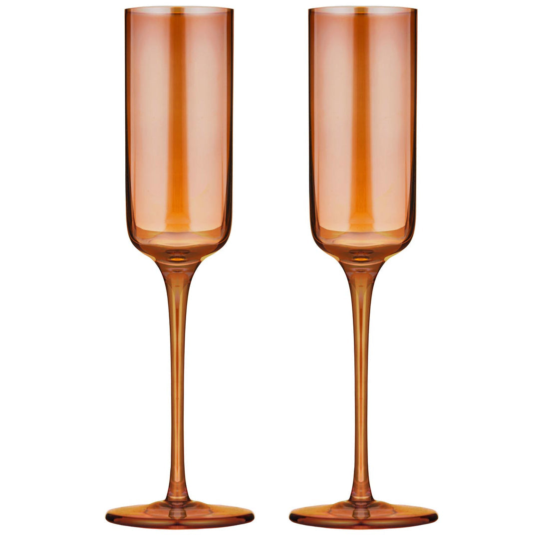 Ladelle Verity Amber 2pk Champagne Glass