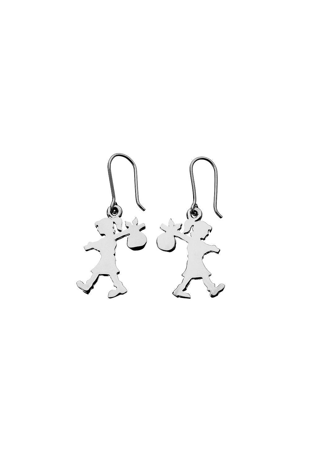 Karen Walker Runnaway Girl Earrings silver - Flying Saucers NZ