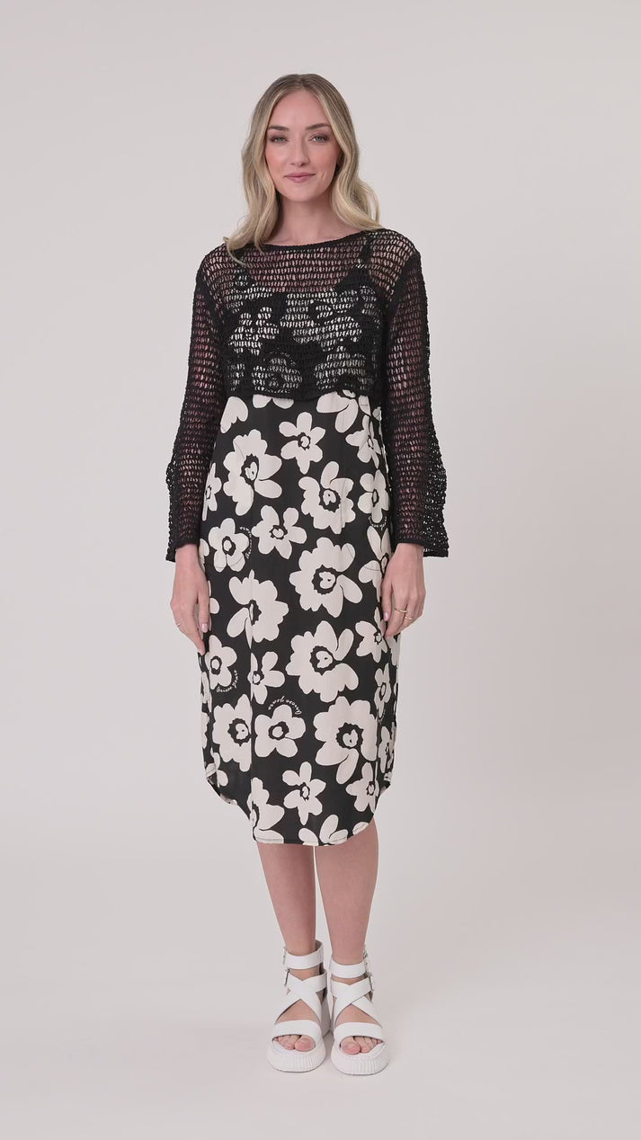 Lemon tree Paolina knit top black