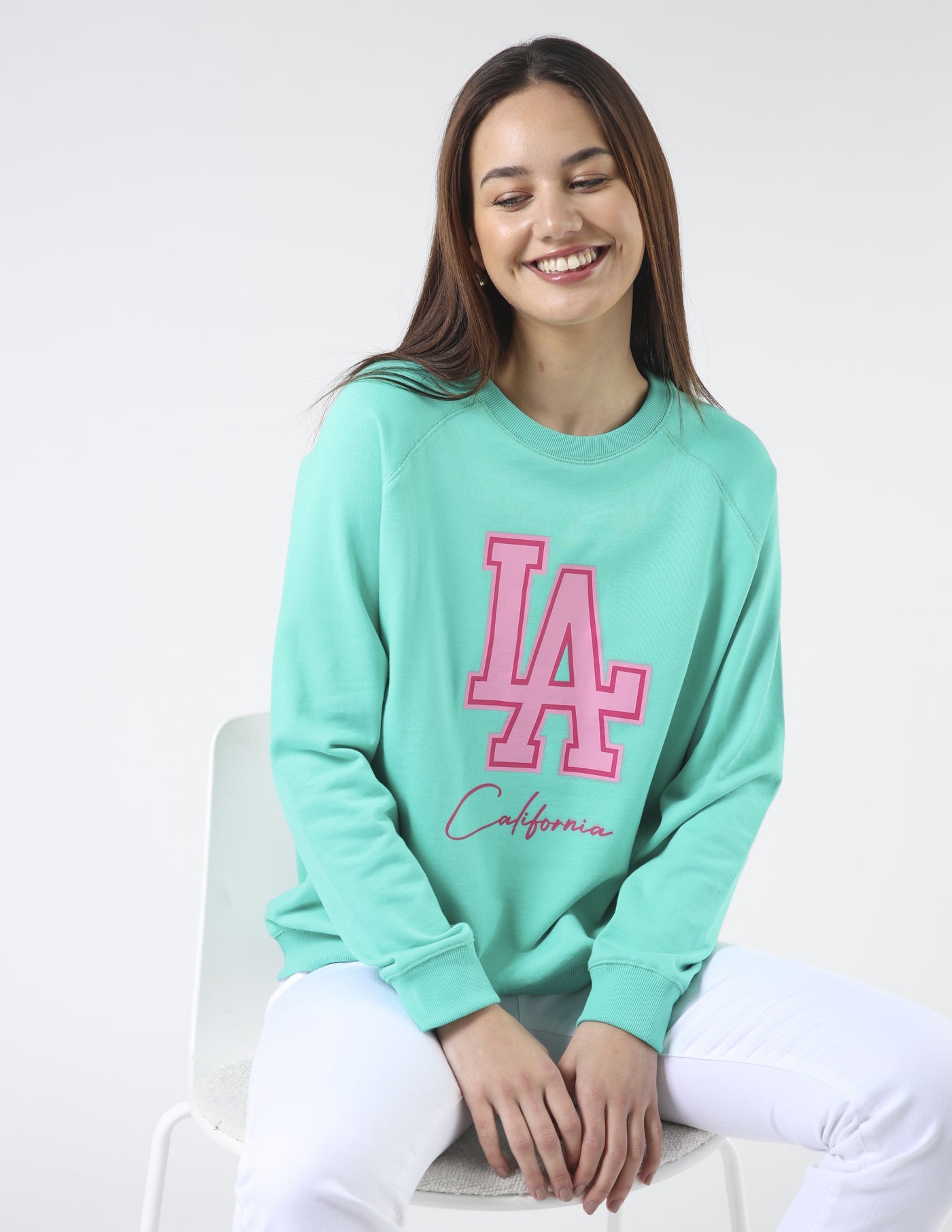 Stella+ Gemma CLASSIC SWEATER - MINT GREEN LA CALIFORNIA