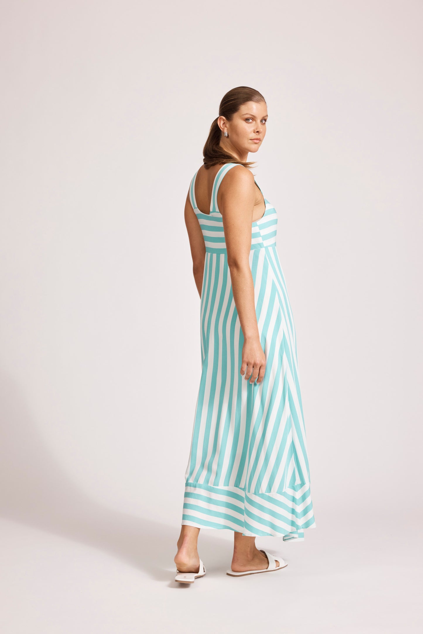 Eb & Ive Treville striped tank maxi Aqua