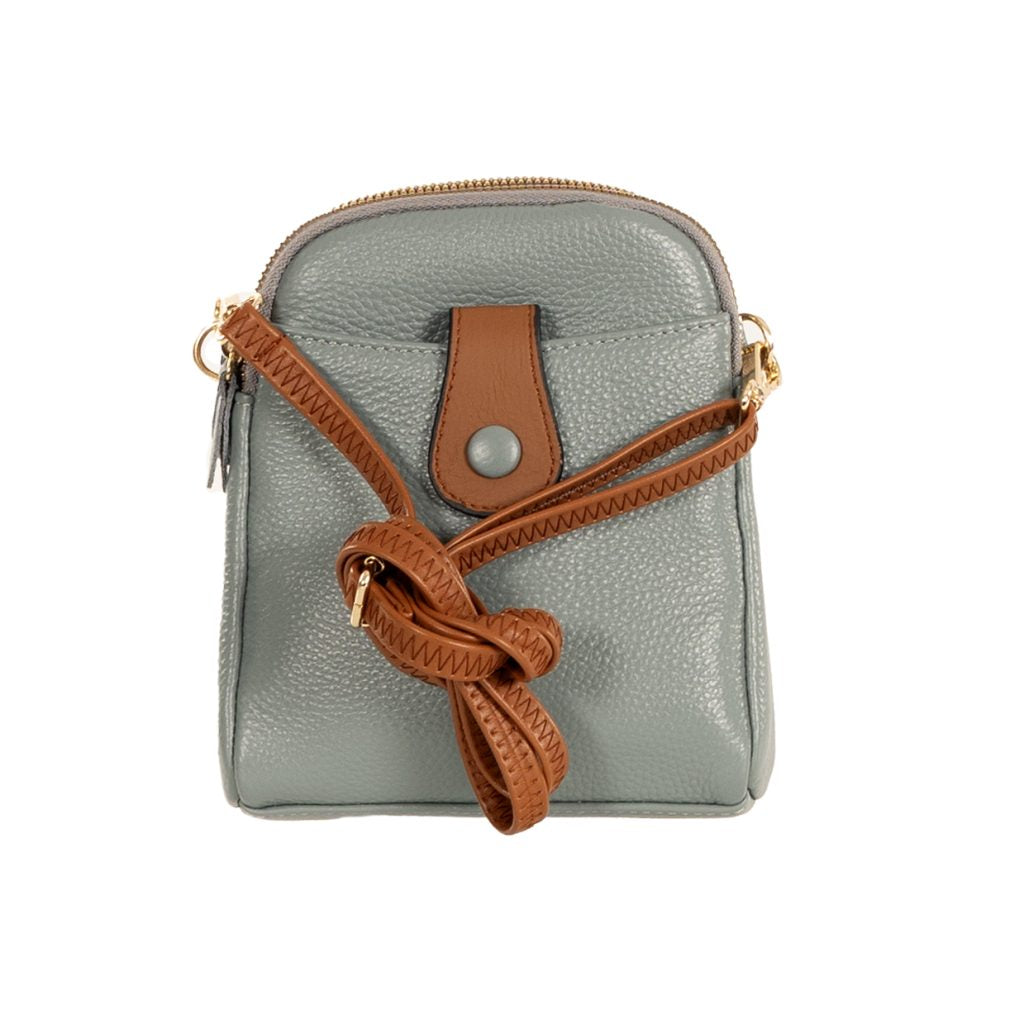 Sassy Duck Georgie Leather cross body slate