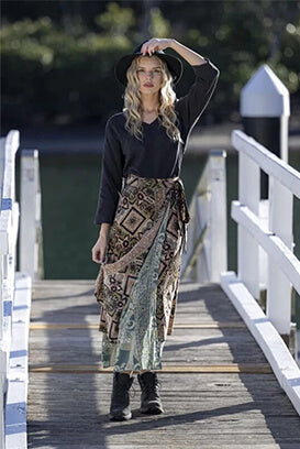 Boho Keisha wrap skirt