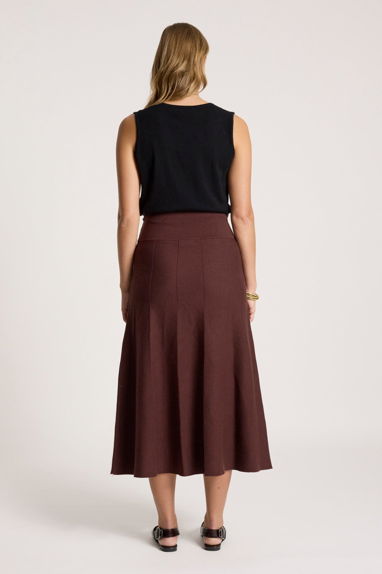 Eb + Ive Zola knit skirt Mahogany