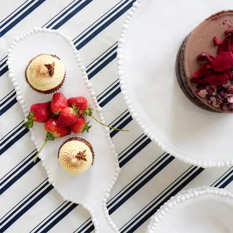 Melamine Pearl platter handle 42 cm