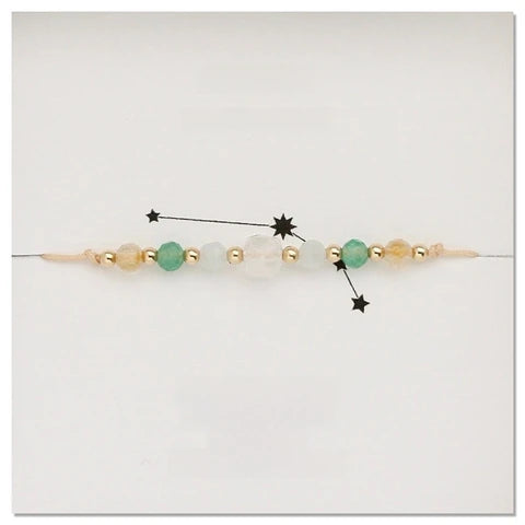 Flying Saucers Natural stone Zodiac bracelet