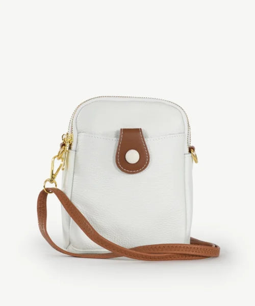 Sassy Duck Georgie Leather cross body white