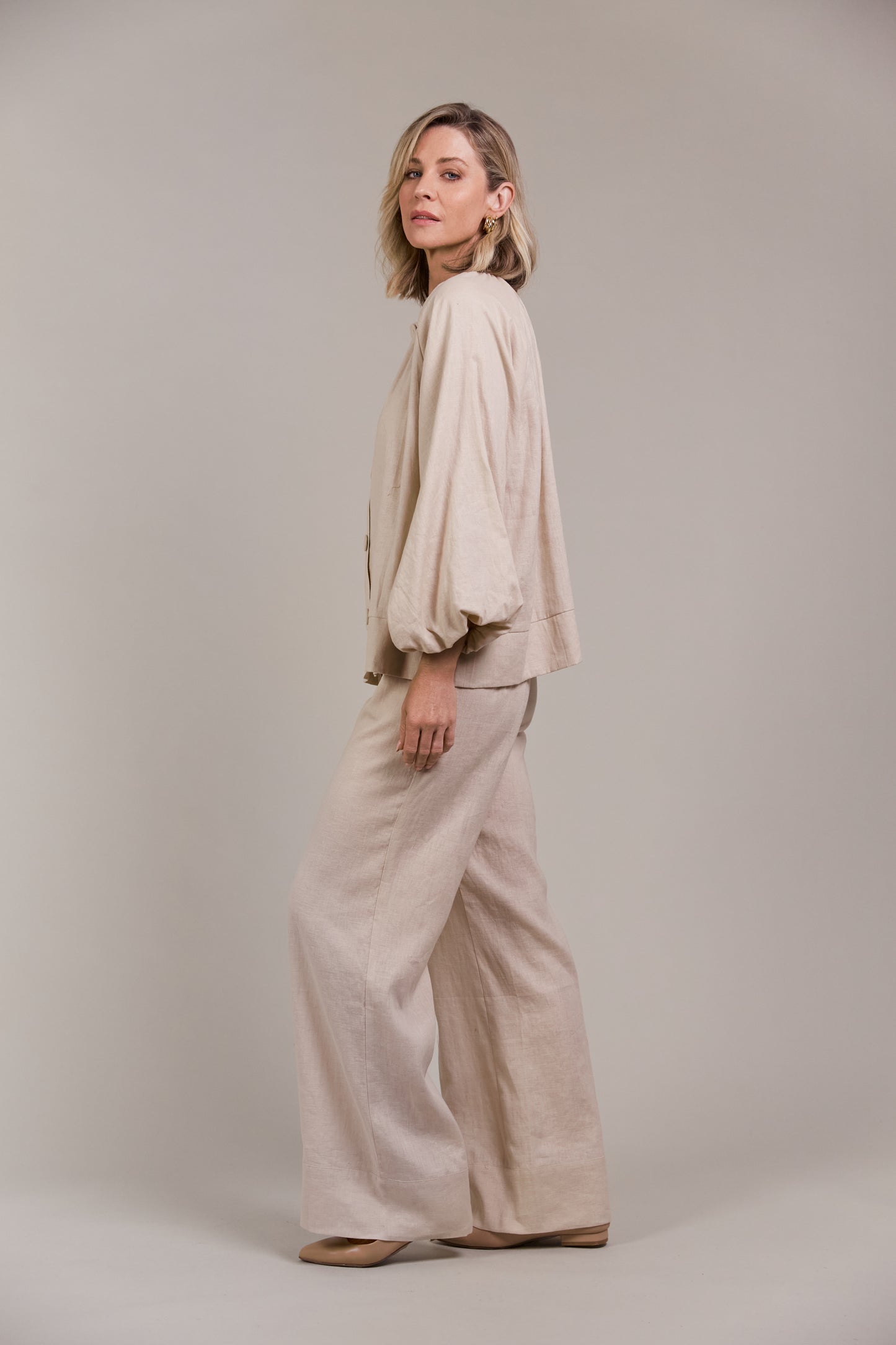 E&Ive Laax Button Blouse Ecru