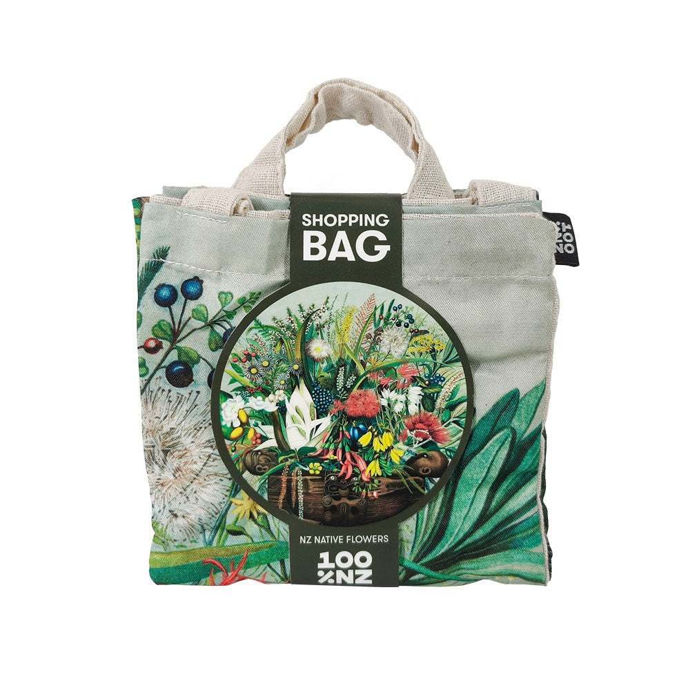 NZ native flowers NZ shopping bag