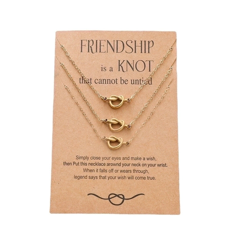 Flying saucers friendship card necklace
