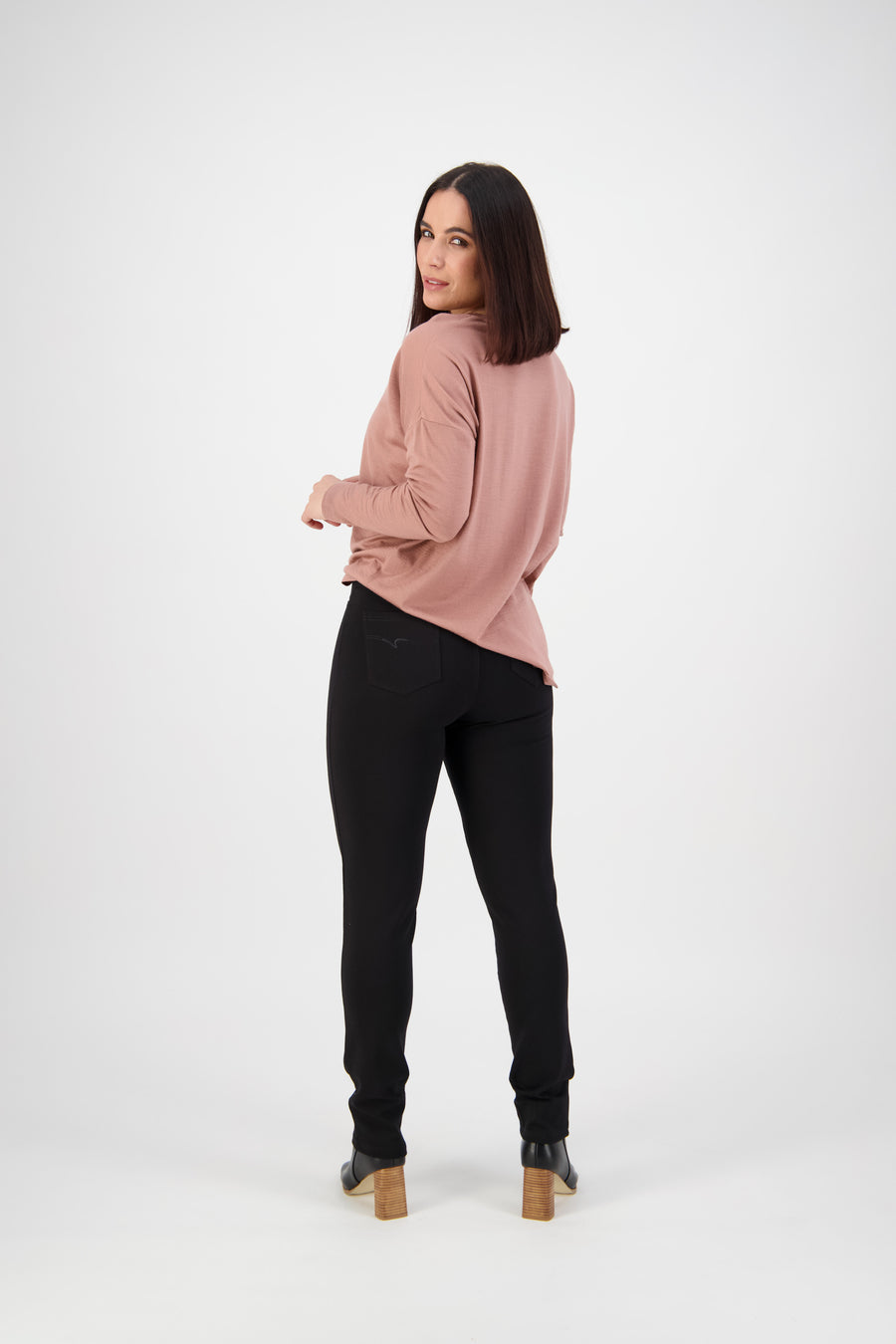 Vassalli Skinny leg full length ponti pant with fly - Flying Saucers NZ