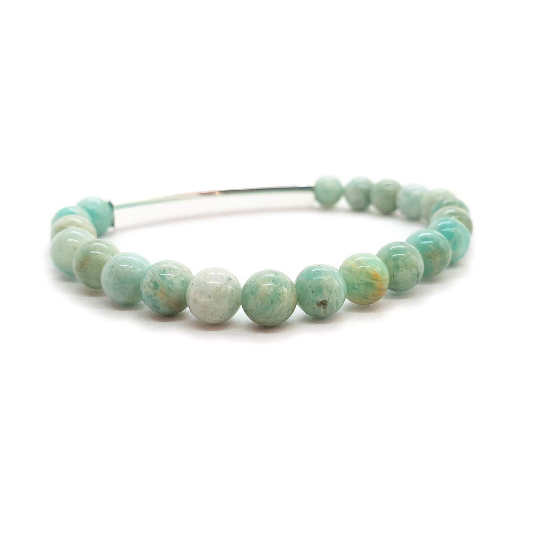 Little Taonga Amazonite Gemstone Bracelet Aroha to the moon and back
