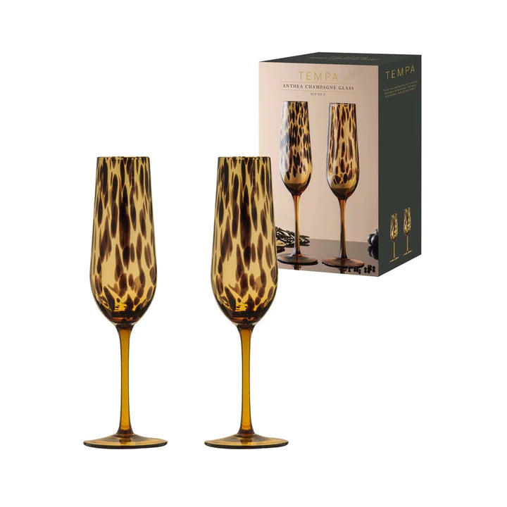 Tempa Anthea Set of 2 Champagne Glasses 275ml - Flying Saucers NZ