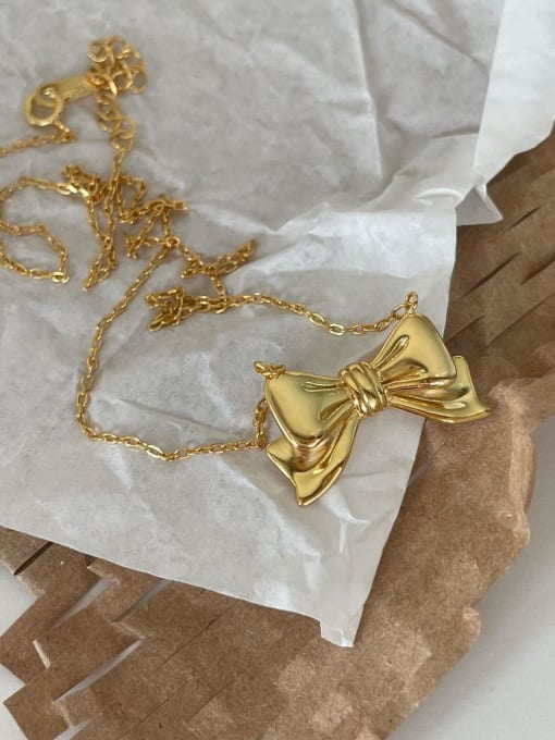 Bow pendant Stirling Silver gold plated - Flying Saucers NZ