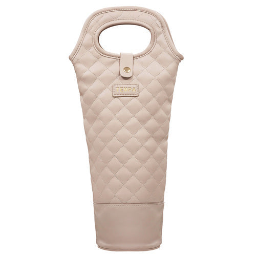 Ladelle Quilted single wine bag Latte - Flying Saucers NZ