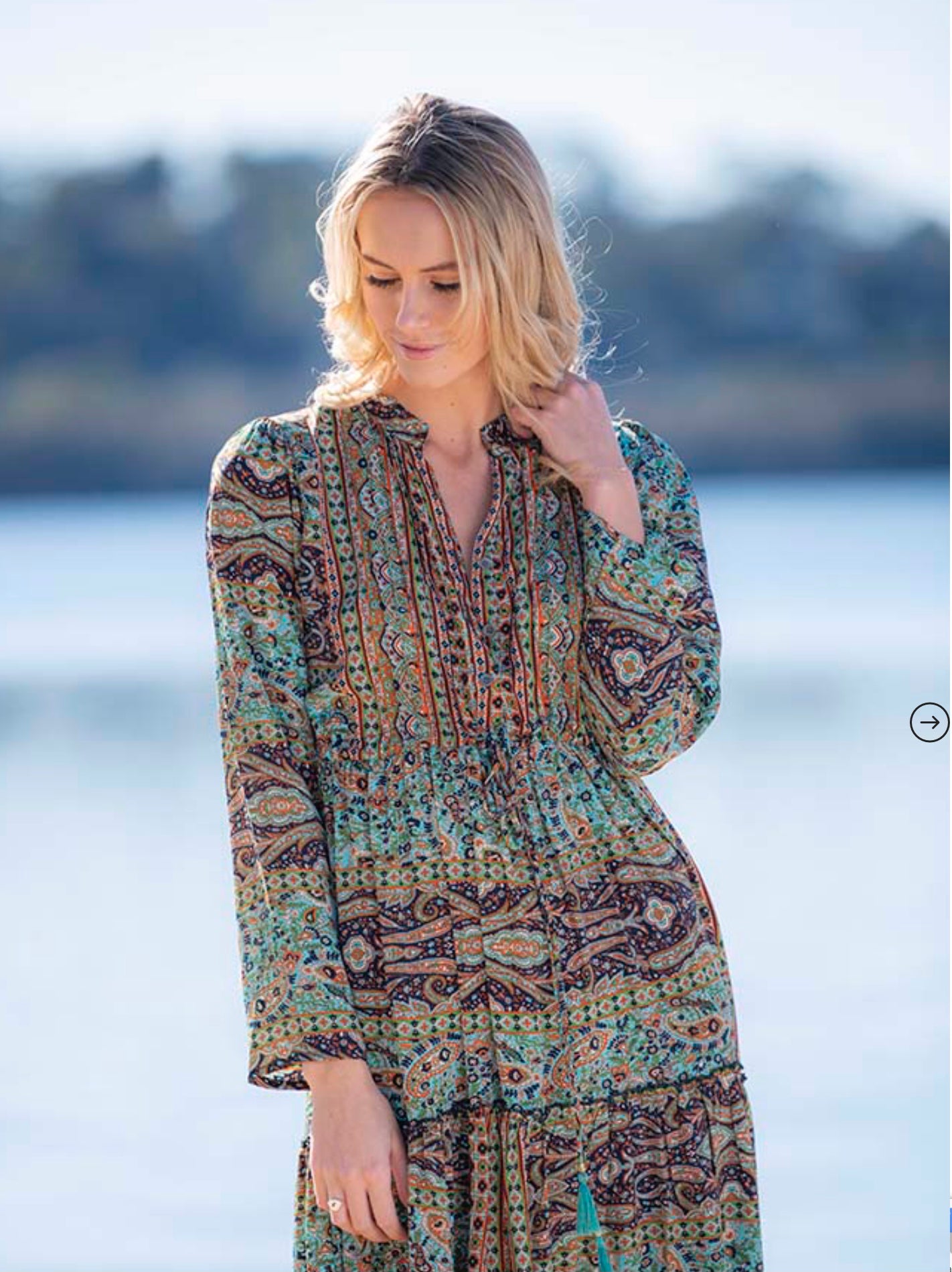 Flo Dress Turquoise - Flying Saucers NZ