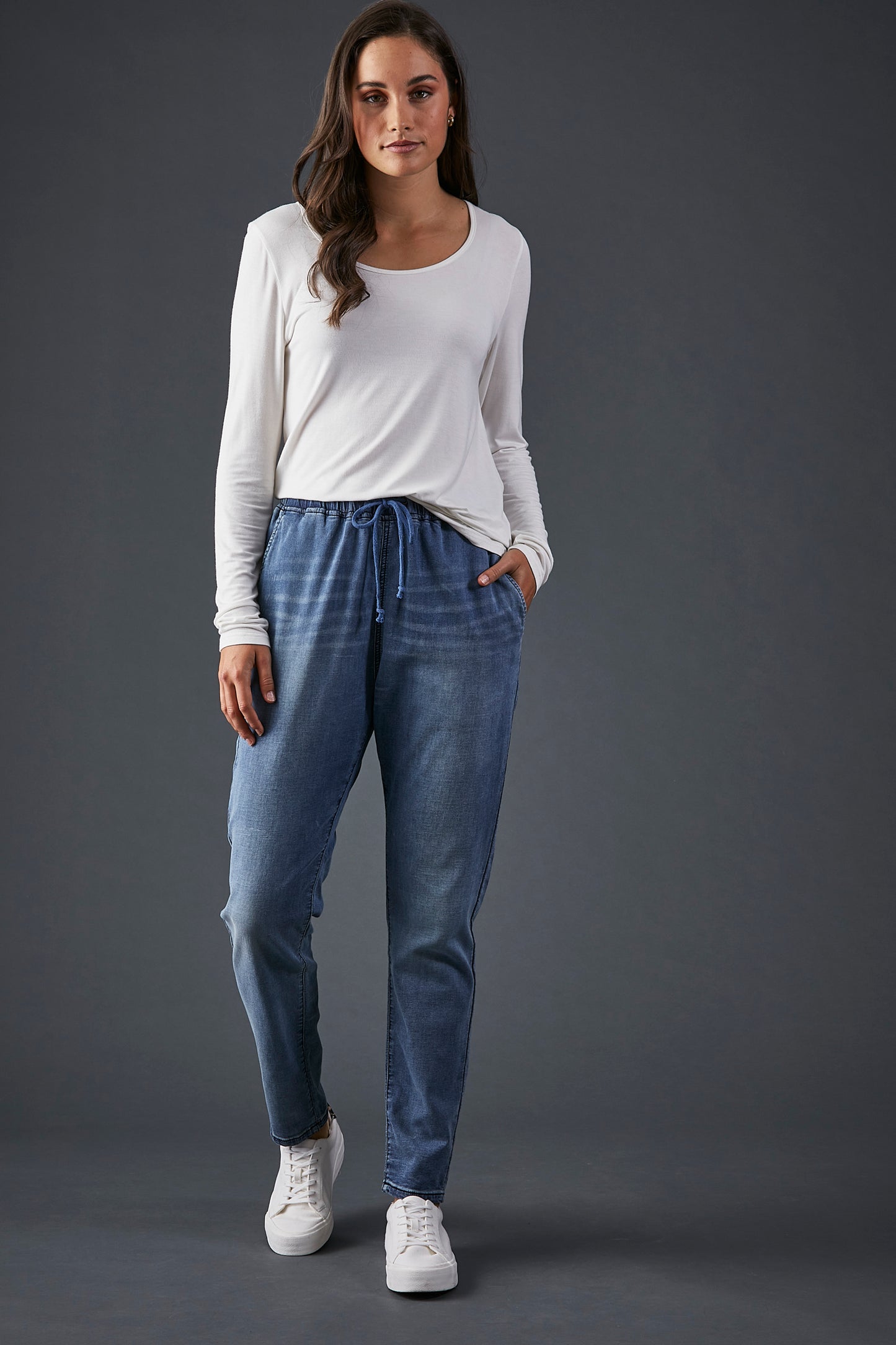 Eb&Ive Ada Pants - Denim - Flying Saucers NZ